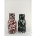 leopard patterns embellishments jardiniere glass vase